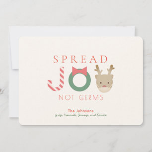 Cartes Pour Fêtes Annuelles Spread JOY Reindeer Mask White Christmas