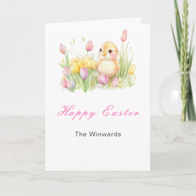 Cartes Pour Fêtes Annuelles Spring Chick Easter Brunch (Devant)