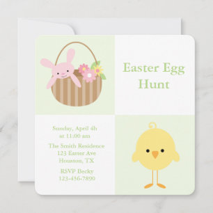 Cartes Pour Fêtes Annuelles Spring Friends Chasse aux oeufs de Pâques