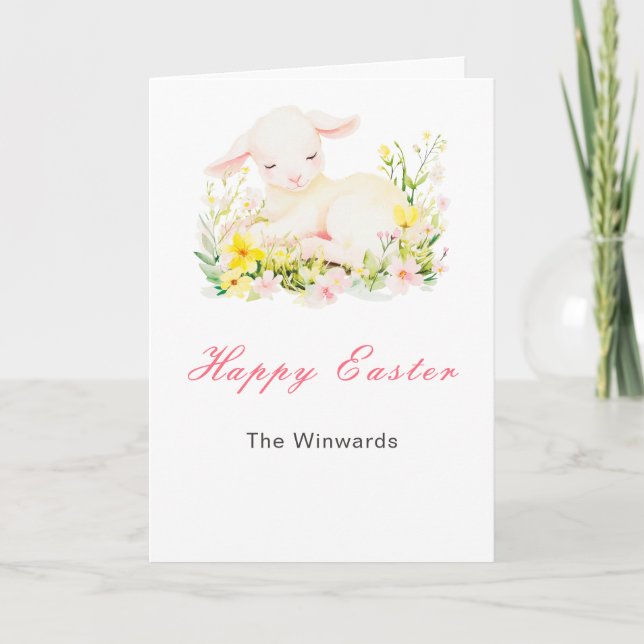 Cartes Pour Fêtes Annuelles Spring Lamb Easter Brunch (Devant)