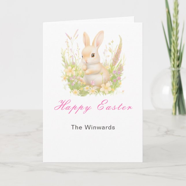 Cartes Pour Fêtes Annuelles Spring Rabbit Easter Brunch (Devant)