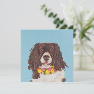 Cartes Pour Fêtes Annuelles Springer Anglais avec Collier de Lantana