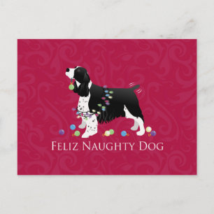 Cartes Pour Fêtes Annuelles Springer Spaniel Design de Noël