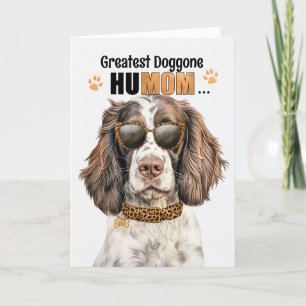 Cartes Pour Fêtes Annuelles Springer Spaniel Dog Greatest HuMOM Mother's Day
