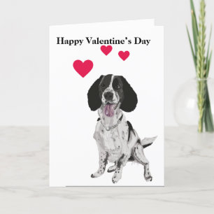 Cartes Pour Fêtes Annuelles Springer Spaniel Portrait Saint-Valentin