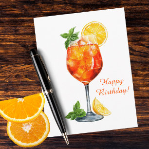 Cartes Pour Fêtes Annuelles Spritz Italien de Anniversaire Drôle Cocktail Pers