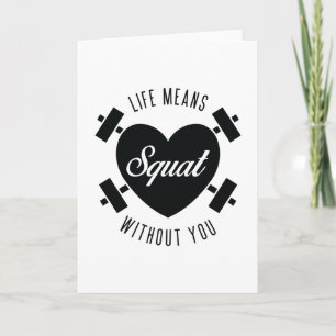 Cartes Pour Fêtes Annuelles Squat Gym Love Valentine's Day Card