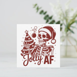 Cartes Pour Fêtes Annuelles Squelette de l'Af joyeux Snarky Noël sarcasme drôl