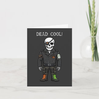 Cartes Pour Fêtes Annuelles Squelette de motard super cool | Halloween