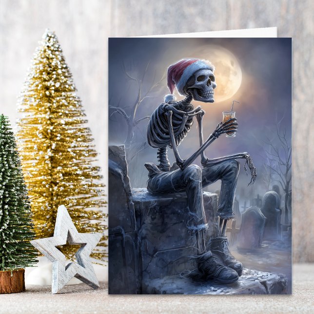 Cartes Pour Fêtes Annuelles Squelette de Noël (Créateur téléchargé)