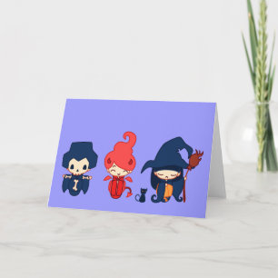 Cartes Pour Fêtes Annuelles squelette démon & sorcière
