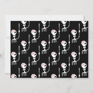 Cartes Pour Fêtes Annuelles Squelette d'Halloween avec épée