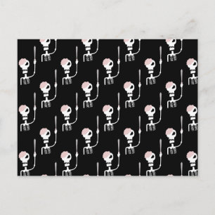 Cartes Pour Fêtes Annuelles Squelette d'Halloween avec épée