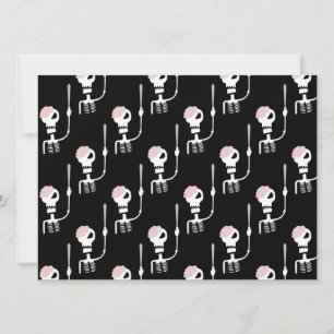 Cartes Pour Fêtes Annuelles squelette d'Halloween avec une épée 