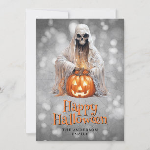 Cartes Pour Fêtes Annuelles Squelette Ghost Jack OHappy Halloween
