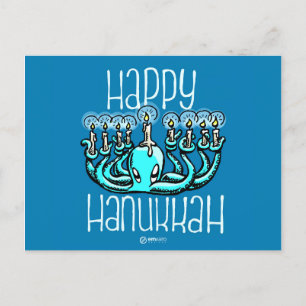 Cartes Pour Fêtes Annuelles Squiggles Happy Hannukah Octopus