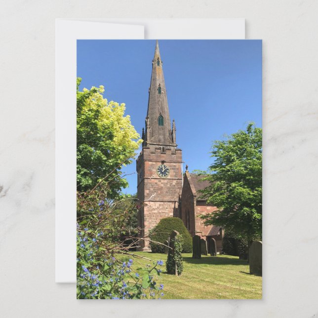 Cartes Pour Fêtes Annuelles St Benedict Biscop Church Wombourne Staffordshire (Devant)