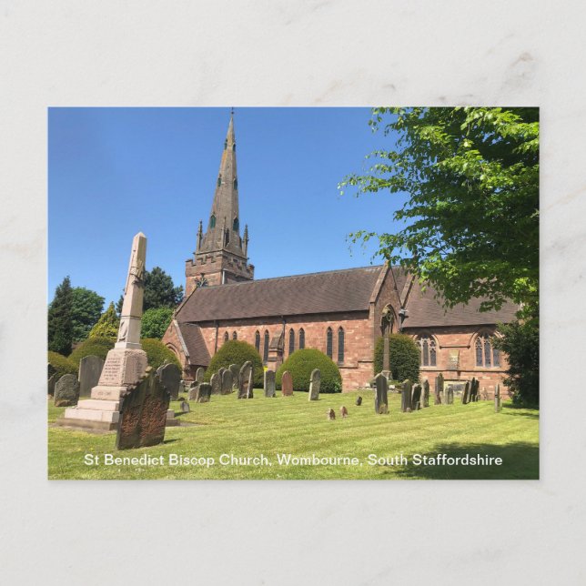 Cartes Pour Fêtes Annuelles St Benedict Biscop Church Wombourne Staffordshire (Devant)