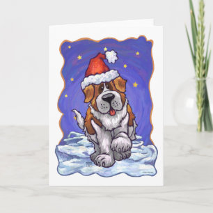 Cartes Pour Fêtes Annuelles St. Bernard Christmas