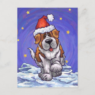 Cartes Pour Fêtes Annuelles St. Bernard Christmas