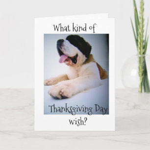 CARTES POUR FÊTES ANNUELLES ST. BERNARD ENVOIE DES VOEUX DE THANKSGIVING "ÉNOR