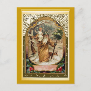 Cartes Pour Fêtes Annuelles St Christopher portant l'enfant Jésus