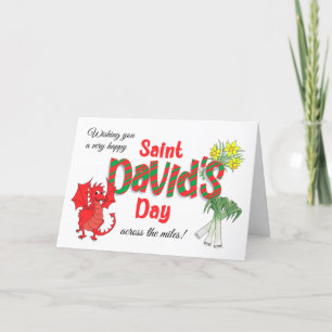 Cartes Pour Fêtes Annuelles St David's Day Gremet Across the Miles Card