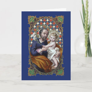 Cartes Pour Fêtes Annuelles St. Joseph et l'Enfant Christ (D 02)