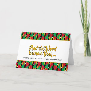Cartes Pour Fêtes Annuelles ST KITTS & NEVIS Word Devient Flesh CHRISTMAS