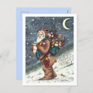 CARTES POUR FÊTES ANNUELLES ST. NICK DANS LA COUVERTURE TEDDY BEAR, NOËL TEDDI