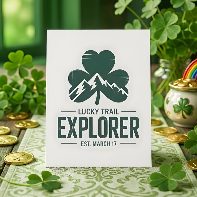 Cartes Pour Fêtes Annuelles St Patrick Days Mountain Trail Lucky (Créateur téléchargé)