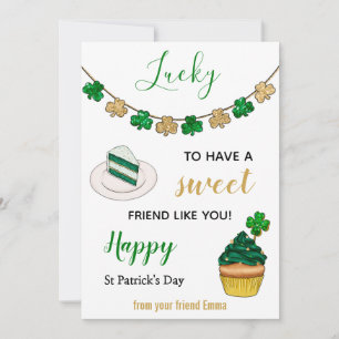 Cartes Pour Fêtes Annuelles St Patrick jour parties scintillant de chance ami