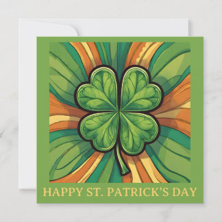 Cartes Pour Fêtes Annuelles St. Patrick’s Day AI Généré quatre feuilles de trè