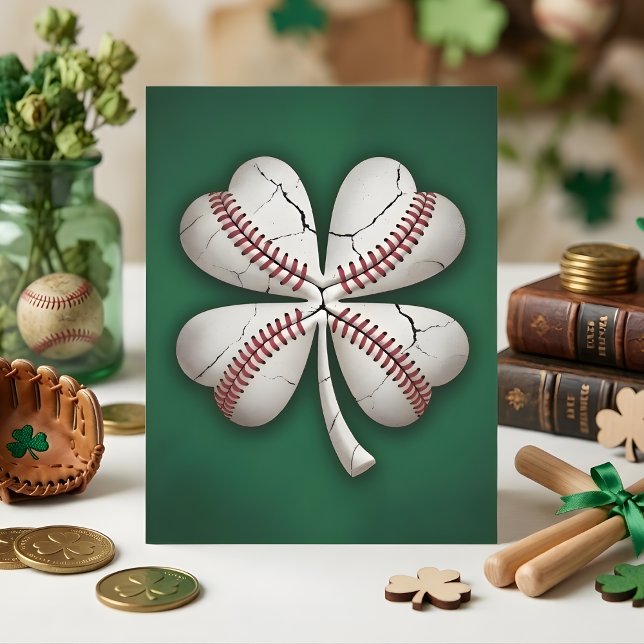 Cartes Pour Fêtes Annuelles St Patrick’s Day Baseball Card (Créateur téléchargé)