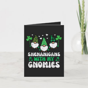 Cartes Pour Fêtes Annuelles St Patrick Shenanigans Avec Gnomies Gnomes