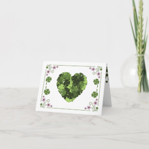 Cartes Pour Fêtes Annuelles St. Patrick's Clover Heart