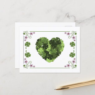Cartes Pour Fêtes Annuelles St. Patrick's Clover Heart