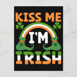 Cartes Pour Fêtes Annuelles St. Patricks Day 2026: Kiss Me I’m Irish, Emerald
