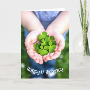 Cartes Pour Fêtes Annuelles St. Patrick's Day Anniversaire Quatre-Leaf Clovers