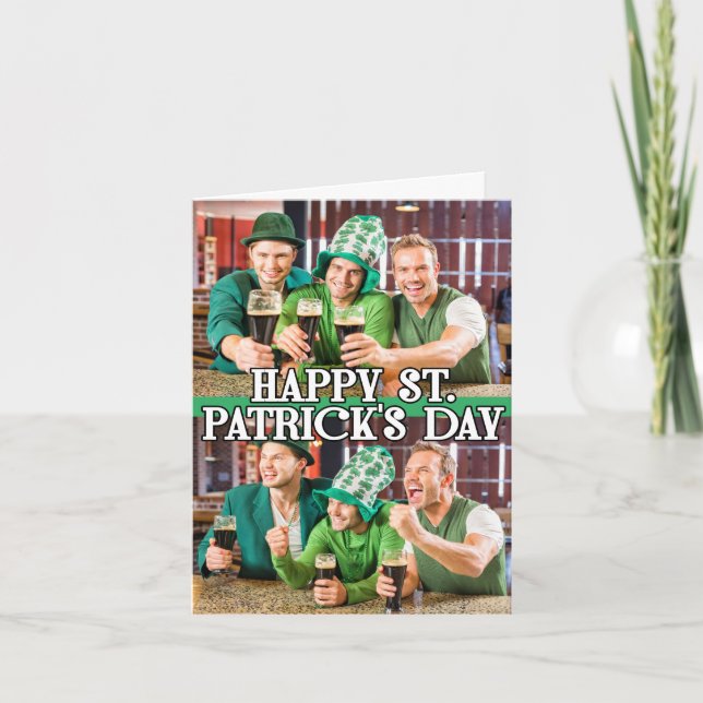 Cartes Pour Fêtes Annuelles St Patrick's Day Shamrock Irish Celtic 2 photos (Devant)