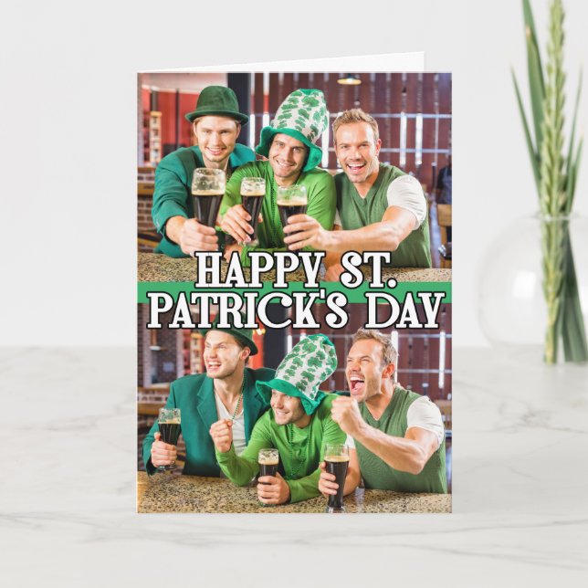Cartes Pour Fêtes Annuelles St Patrick's Day Shamrock Irish Celtic 2 photos (Devant)