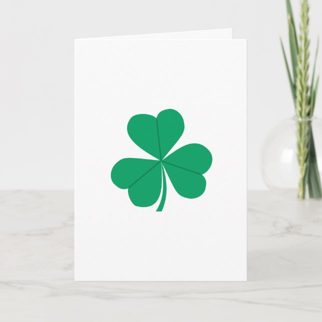 Cartes Pour Fêtes Annuelles St. Patrick's Day Trèfle Vert Blanc (Devant)