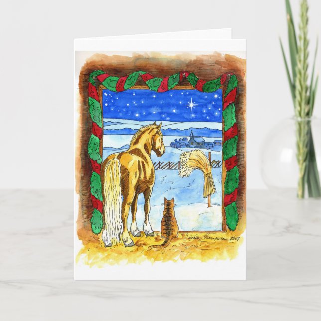 Cartes Pour Fêtes Annuelles Stable_Christmas (Devant)