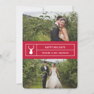 Cartes Pour Fêtes Annuelles Stade simple en rouge