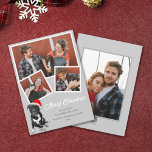 Cartes Pour Fêtes Annuelles Staffordshire Bull Terrier Photo personnalisée de<br><div class="desc">Elégante carte de Noël avec une aquarelle Staffordshire bull terrier Pitbull en casquette du Père Noël, arrière - plan gris avec neige blanche décorer l'arrière - plan. Cette carte de vacances moderne est entièrement personnalisable. Ajoutez votre propre texte, nom de famille, année et photos. Amateurs de Staffy, Amateurs de Staffie,...</div>