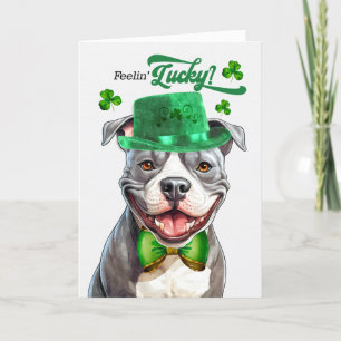 Cartes Pour Fêtes Annuelles Staffordshire Chien Feelin' Lucky St Patrick's Day