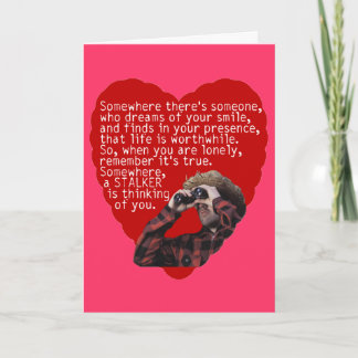 Cartes Pour Fêtes Annuelles Stalker Anti-Valentines Day