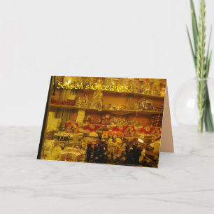 Cartes Pour Fêtes Annuelles Stalle douce au marché allemand de Noël,