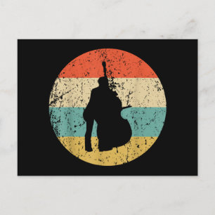 Cartes Pour Fêtes Annuelles Stand Up Bass Shirt - Vintage musique rétro