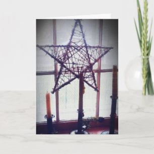 Cartes Pour Fêtes Annuelles Star and Candle Sticks, Christmas